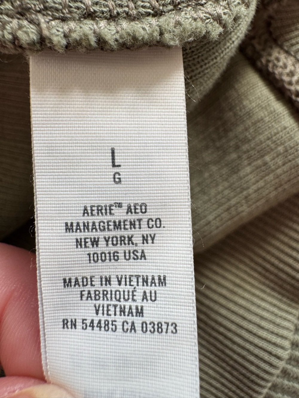aerie Olive Ribbed Crewneck Sweater - Picture 5 of 6